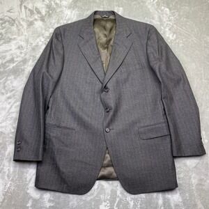 Patrick James Lords of London Gray Herringbone Wool Blazer Mens‎ Sport Coat USA